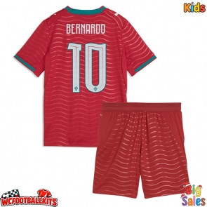 Portugal Bernardo Silva #10 Replica Home Stadium Kit for Kids World Cup 2026 Short Sleeve (+ pants)